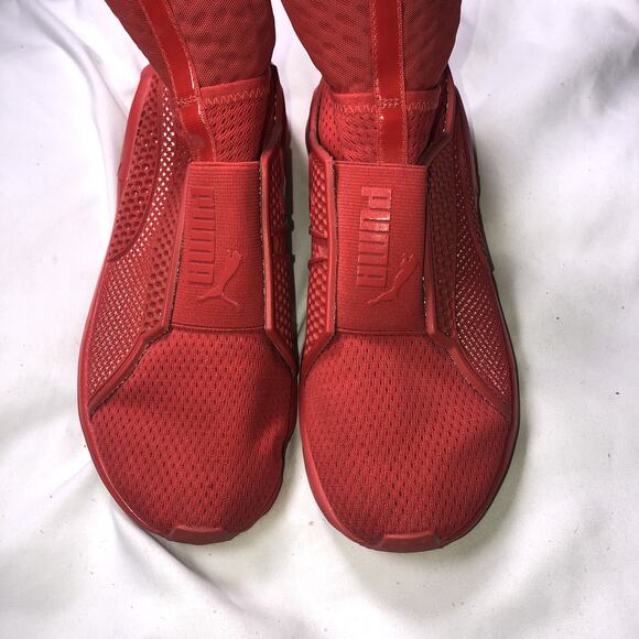 PUMA Fierce Sneakers Fenty Women Size 8.5 Red Core Quilted Training LaceLess - Picture 3 of 10